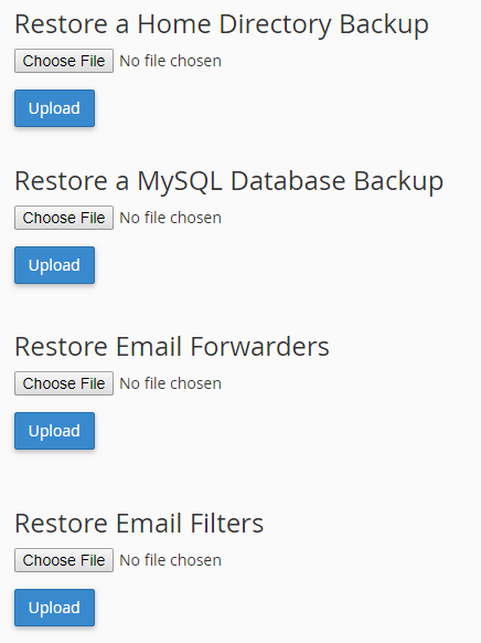 Restore Partial Backups