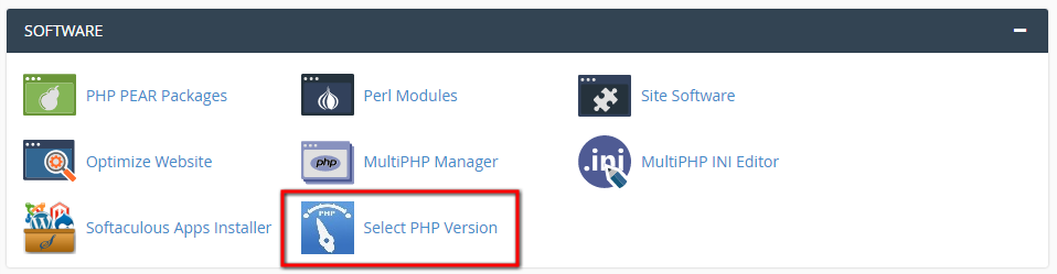 Select PHP Version